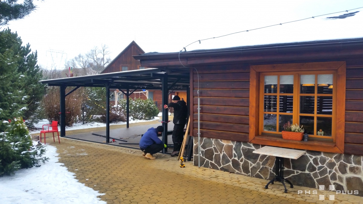  Zasklení do konstrukce / pergola, přístřešek, zastřešení